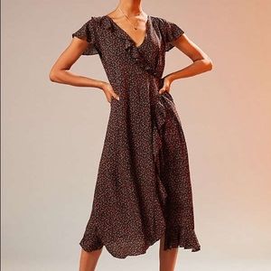 Kimchi Blue Ruffle Midi Wrap Dress | UO